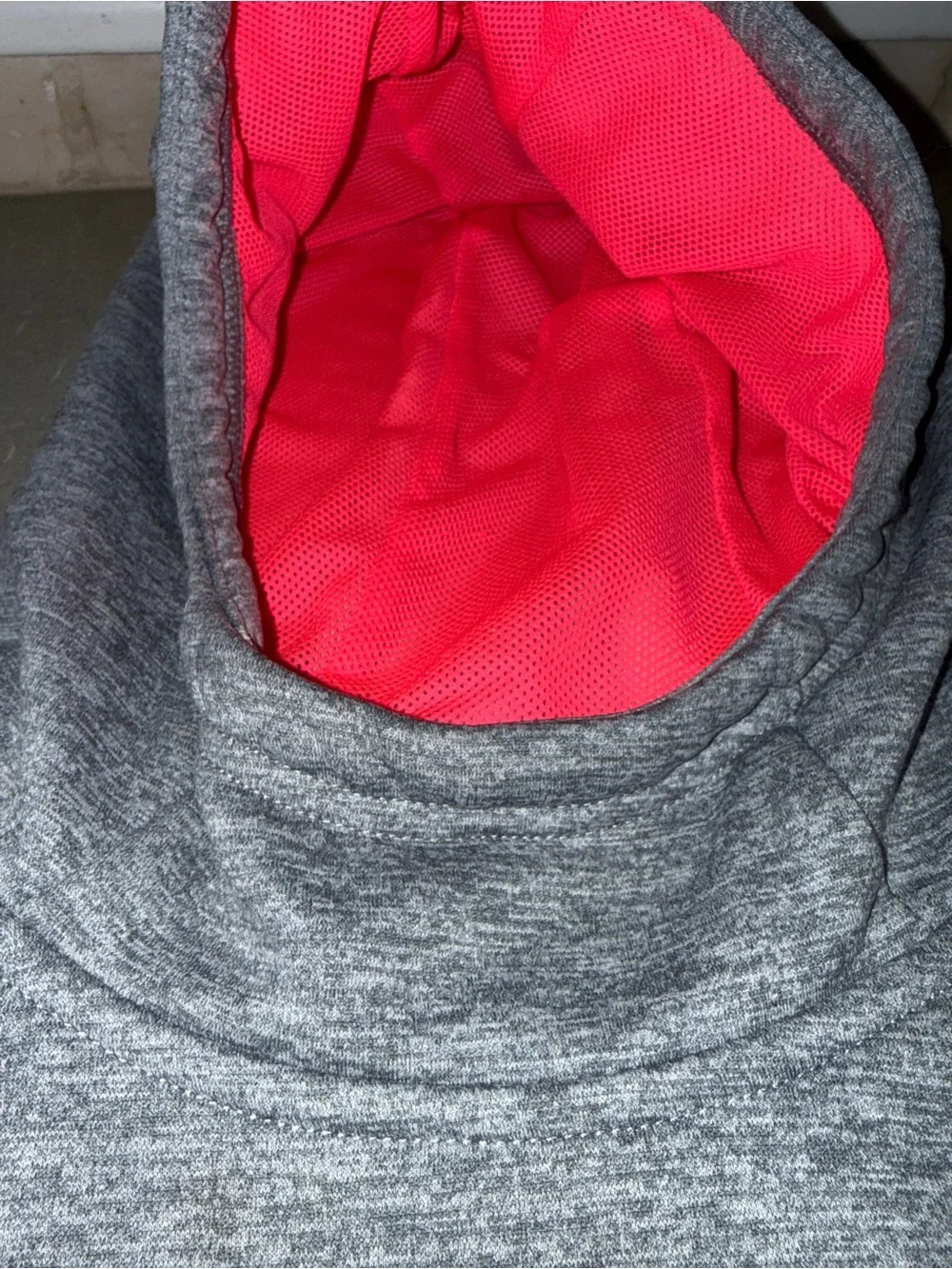 Nike Kids Grey Hoodie with Hot Pink & Black Swoosh